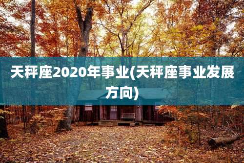 天秤座2020年事业(天秤座事业发展方向)