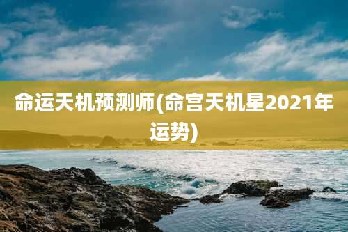 命运天机预测师(命宫天机星2021年运势)