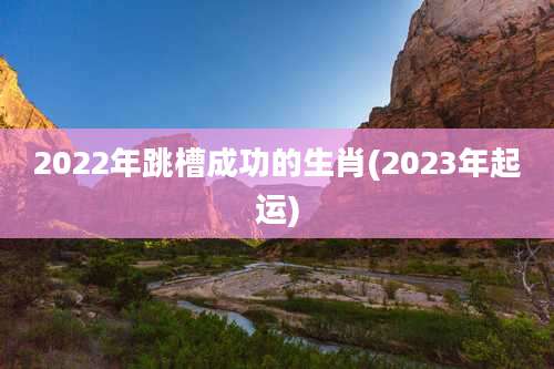2022年跳槽成功的生肖(2023年起运)