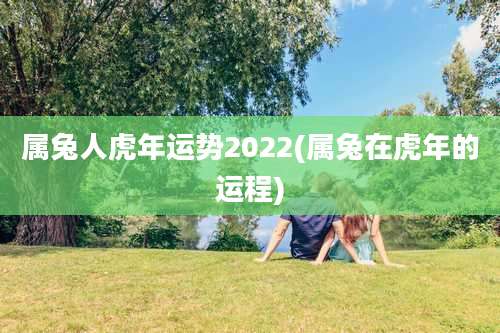 属兔人虎年运势2022(属兔在虎年的运程)