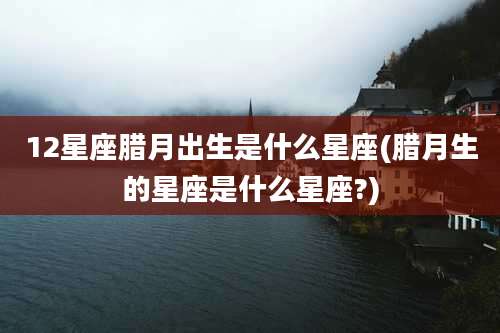 12星座腊月出生是什么星座(腊月生的星座是什么星座?)