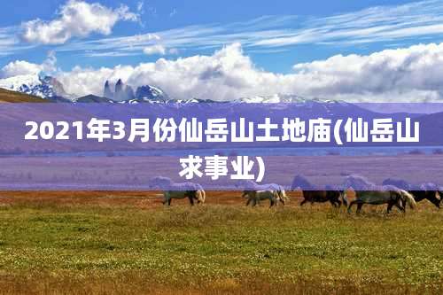 2021年3月份仙岳山土地庙(仙岳山求事业)