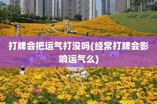 打牌会把运气打没吗(经常打牌会影响运气么)