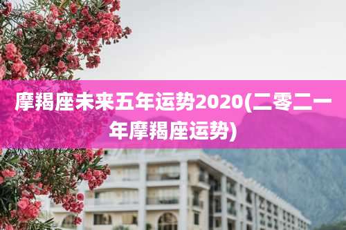 摩羯座未来五年运势2020(二零二一年摩羯座运势)