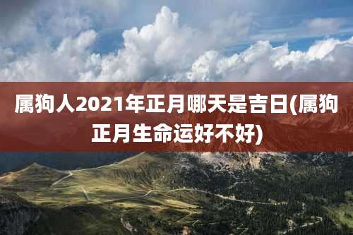 属狗人2021年正月哪天是吉日(属狗正月生命运好不好)