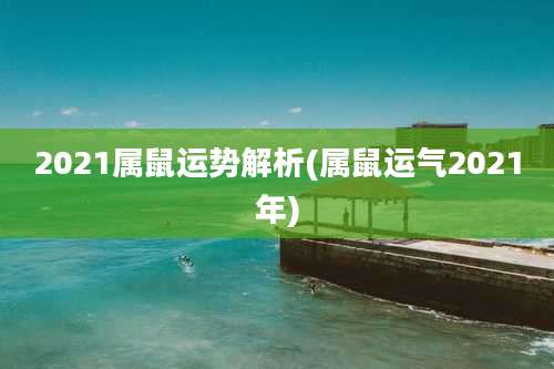 2021属鼠运势解析(属鼠运气2021年)