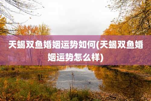 天蝎双鱼婚姻运势如何(天蝎双鱼婚姻运势怎么样)