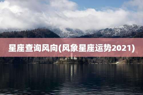 星座查询风向(风象星座运势2021)