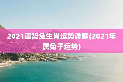 2021运势兔生肖运势详解(2021年属兔子运势)