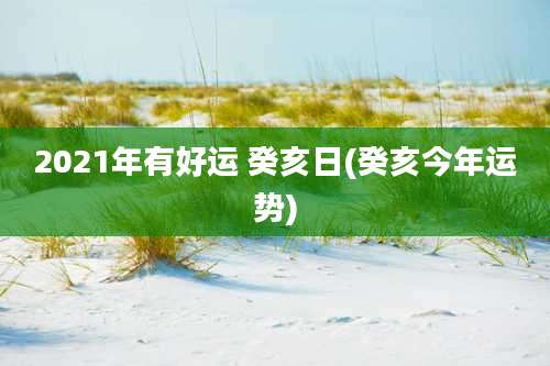 2021年有好运 癸亥日(癸亥今年运势)