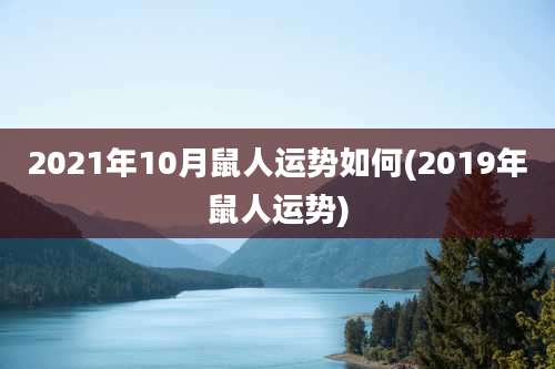 2021年10月鼠人运势如何(2019年鼠人运势)