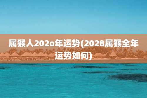 属猴人202o年运势(2028属猴全年运势如何)