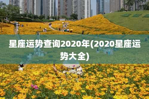 星座运势查询2020年(2020星座运势大全)