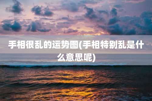 手相很乱的运势图(手相特别乱是什么意思呢)