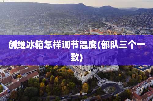 创维冰箱怎样调节温度(部队三个一致)