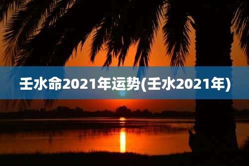 壬水命2021年运势(壬水2021年)