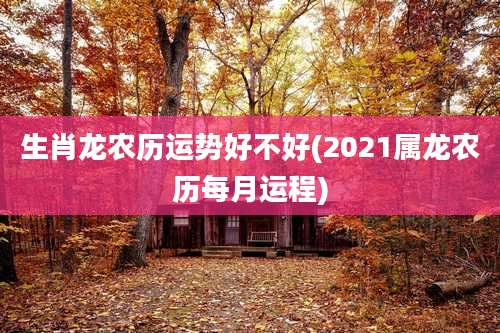 生肖龙农历运势好不好(2021属龙农历每月运程)
