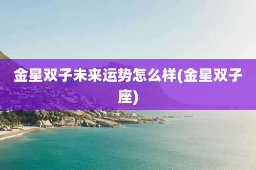 金星双子未来运势怎么样(金星双子座)