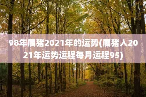 98年属猪2021年的运势(属猪人2021年运势运程每月运程95)