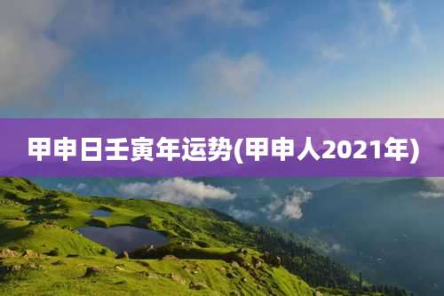 甲申日壬寅年运势(甲申人2021年)