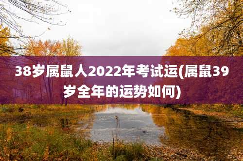 38岁属鼠人2022年考试运(属鼠39岁全年的运势如何)