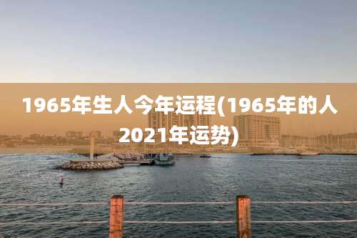 1965年生人今年运程(1965年的人2021年运势)