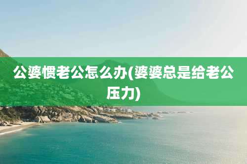 公婆惯老公怎么办(婆婆总是给老公压力)