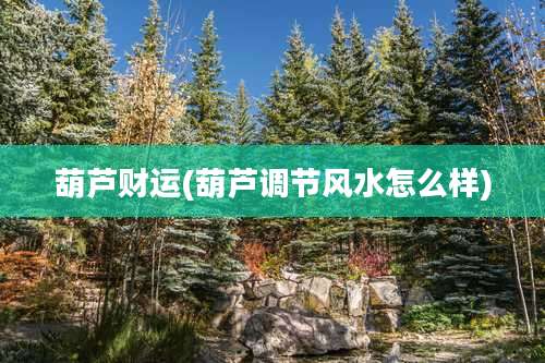 葫芦财运(葫芦调节风水怎么样)