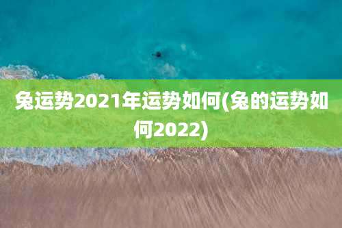 兔运势2021年运势如何(兔的运势如何2022)