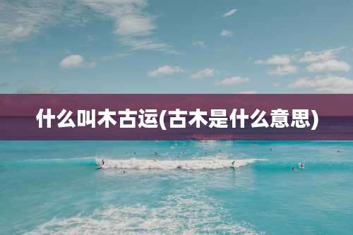 什么叫木古运(古木是什么意思)