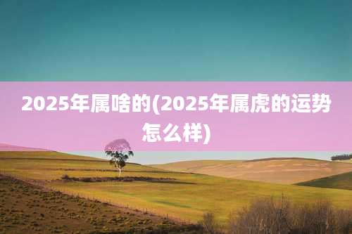 2025年属啥的(2025年属虎的运势怎么样)