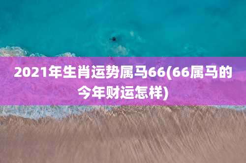 2021年生肖运势属马66(66属马的今年财运怎样)