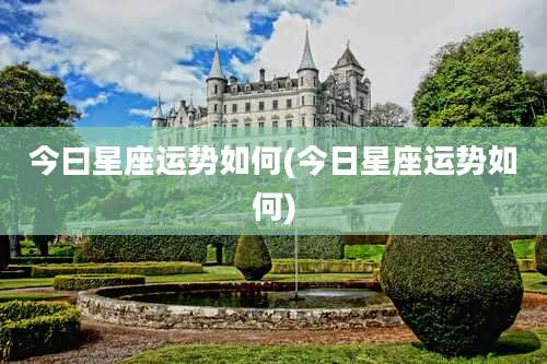 今曰星座运势如何(今日星座运势如何)