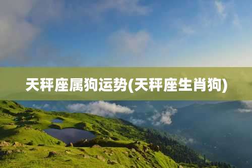 天秤座属狗运势(天秤座生肖狗)