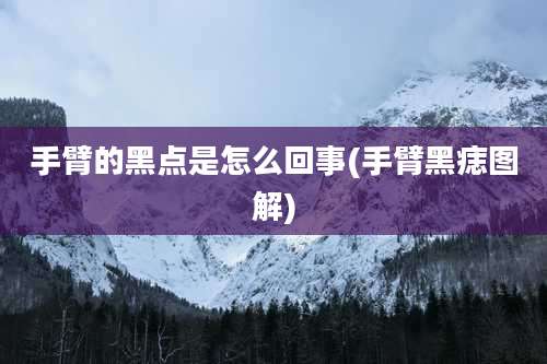 手臂的黑点是怎么回事(手臂黑痣图解)