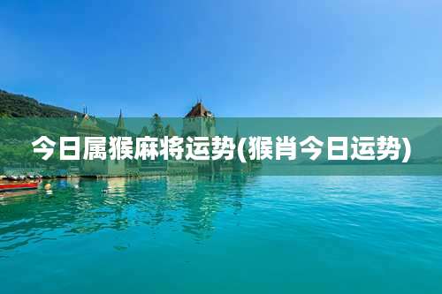 今日属猴麻将运势(猴肖今日运势)