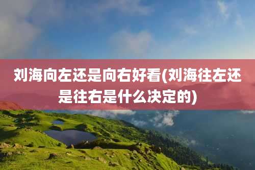 刘海向左还是向右好看(刘海往左还是往右是什么决定的)