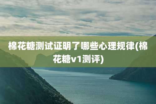 棉花糖测试证明了哪些心理规律(棉花糖v1测评)