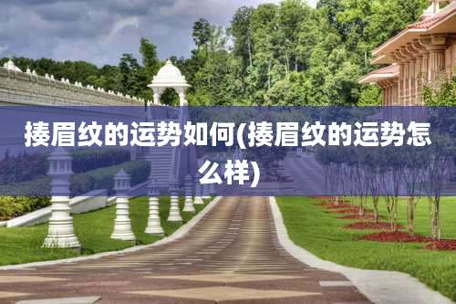 揍眉纹的运势如何(揍眉纹的运势怎么样)