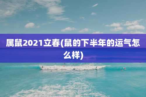 属鼠2021立春(鼠的下半年的运气怎么样)
