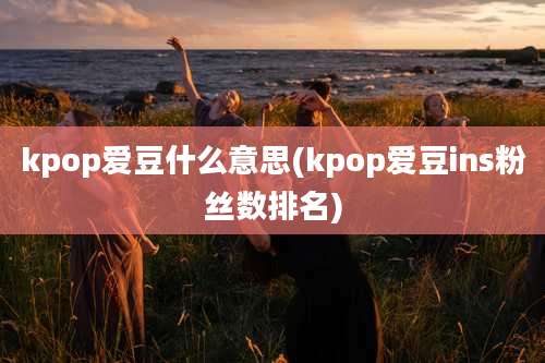 kpop爱豆什么意思(kpop爱豆ins粉丝数排名)