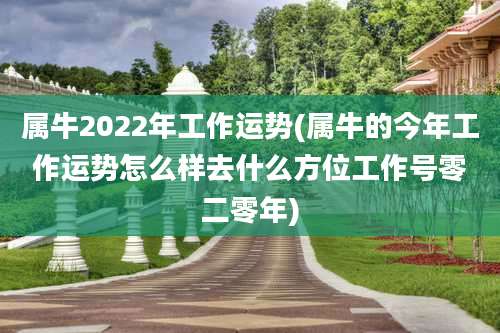 属牛2022年工作运势(属牛的今年工作运势怎么样去什么方位工作号零二零年)