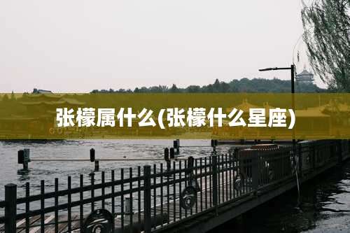 张檬属什么(张檬什么星座)