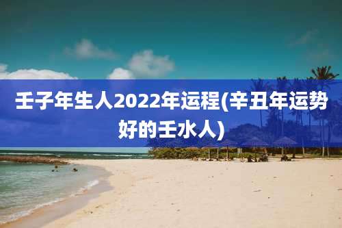 壬子年生人2022年运程(辛丑年运势好的壬水人)