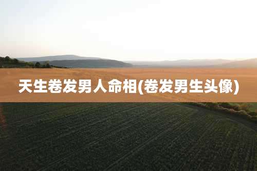 天生卷发男人命相(卷发男生头像)