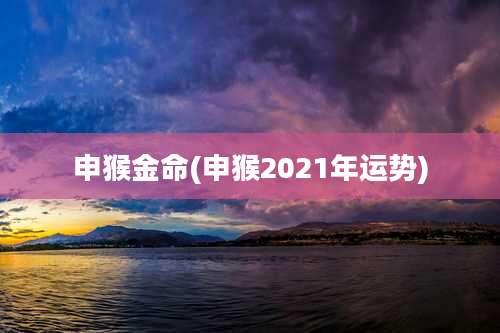 申猴金命(申猴2021年运势)