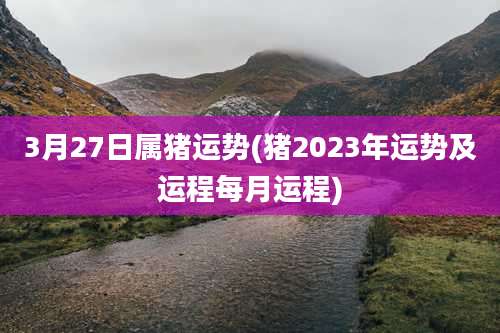 3月27日属猪运势(猪2023年运势及运程每月运程)