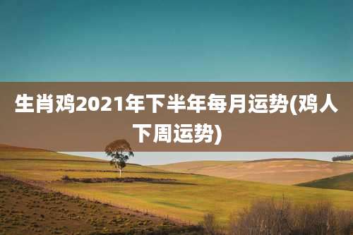 生肖鸡2021年下半年每月运势(鸡人下周运势)