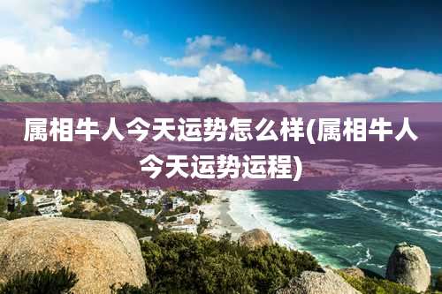 属相牛人今天运势怎么样(属相牛人今天运势运程)