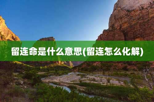 留连命是什么意思(留连怎么化解)